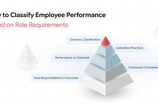 HR manager reviewing role-based employee performance metrics and evaluation criteria Copy alt text